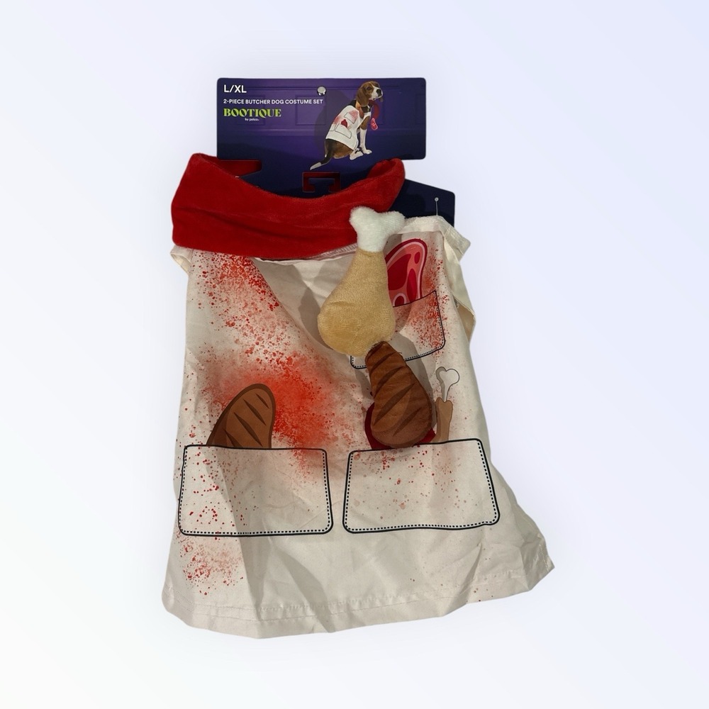 Bootique Dog Costume Halloween New L/XL Butcher Outfit Set